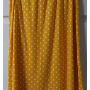 Espresso Yellow Polka Dot Maxi Skirt